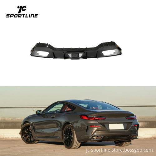 Prepreg Carbon Fiber G15 M850i Rear Bumper Lip for BMW G14 840i M Sport 2-Door 2020-2023